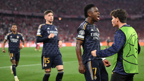 Real Madrid's Vinicius Junior scored two goals as his side drew 2-2 at Bayern Munich in the Champions League semi-final first leg.