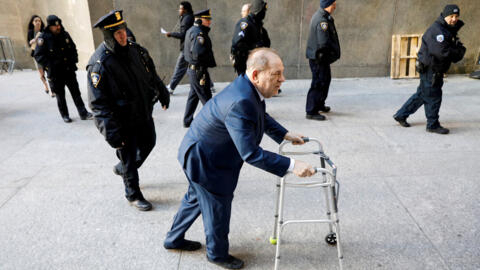 Hollywood film producer Harvey Weinstein arrives at New York Criminal Court for his sexual assault trial in the Manhattan borough of New York City, New York, US on January 9, 2020. 