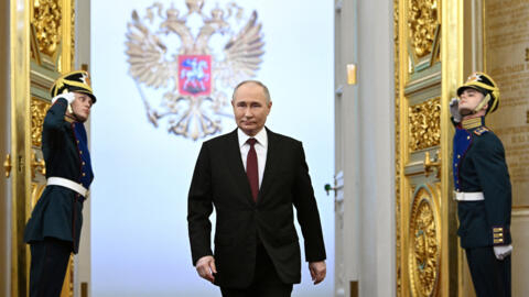 Russian President Vladimir Putin walks before his inauguration ceremony at the Kremlin in Moscow, Russia May 7, 2024. 