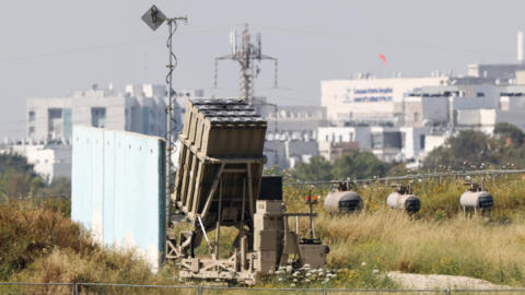 A battery of Israel's Iron Dome air defence system is deployed near the Gaza Strip. 