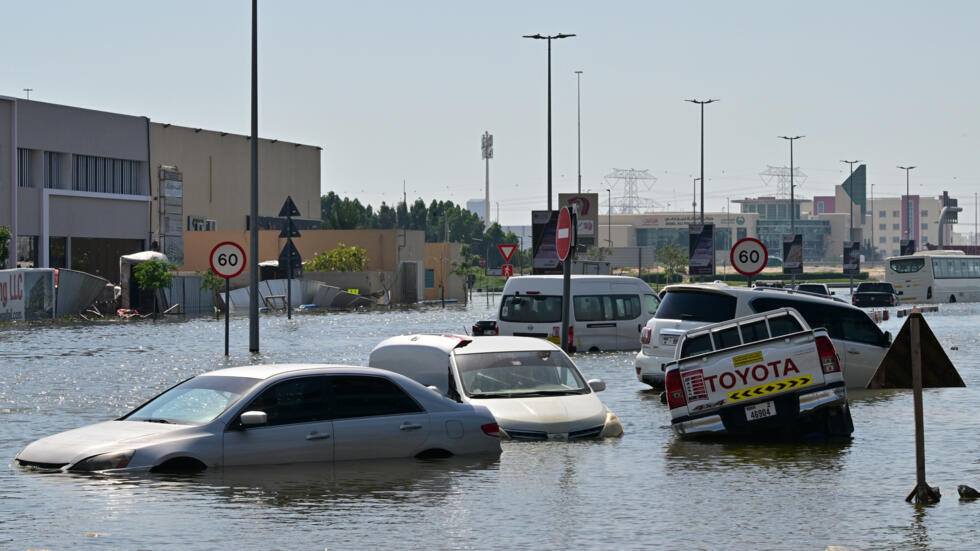 Flooded streets and abandoned cars were a common sight in Dubai last week