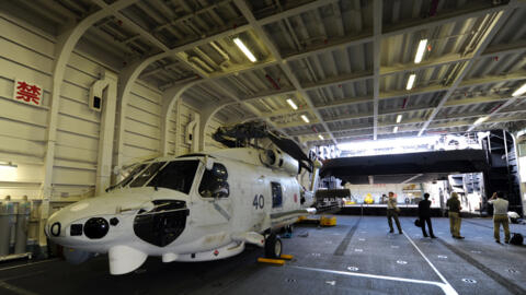 In this file photo, a Japanese Self-Defense Force helicopter is seen in Tokyo on September 2, 2013.