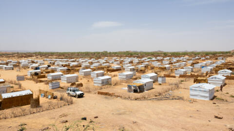 This picture taken on April 7, 2024 shows a general view of the second extension of the Farchana refugee camp in Eastern Chad. Chad is home nearly a million Sudanese refugees – the largest number in t