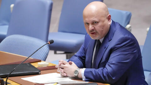 Karim Khan, Prosecutor of the International Criminal Court, addresses a Security Council meeting on the situation in Sudan, Thursday, July 13, 2023, at United Nations headquarters, New York City, New York. 