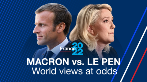 Beyond their domestic differences, Marine Le Pen and Emmanuel Macron's visions of the world and France's place in it diverge sharply, too – be it on Europe, NATO or the war in Ukraine. FRANCE 24 takes a closer look at the 2022 French presidential finalists' foreign policy stances before the deciding vote on April 24.