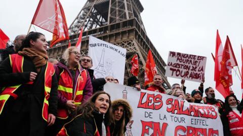 Unions are protesting what they say is insufficient investment in the iconic French monument. 