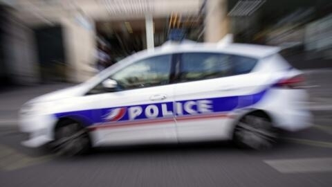A French police car patrols in Paris, France on September 8, 2022. 