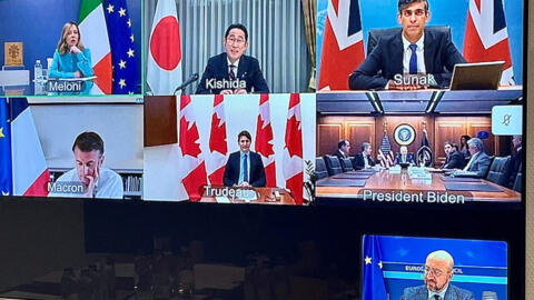 Лидеры G7 собрались на экстренное совещание в формате видеоконференции, 14 апреля 2024, после нападения Ирана на Израиль.