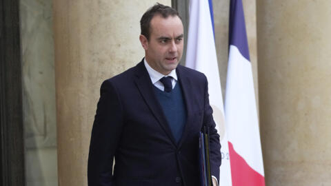 French Defence Minister Sebastien Lecornu arrives to attend the weekly cabinet meeting after a cabinet reshuffle, at the Elysee Palace in Paris, on Friday, Jan. 12, 2024.
