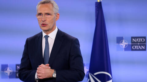 Генеральный секретарь НАТО Йенс Столтенберг в Брюсселе 03/04/2024.