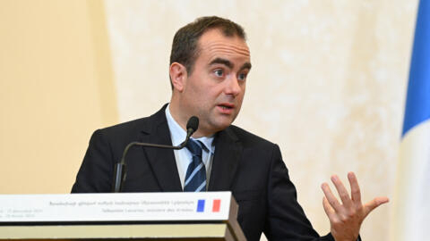 Министр вооруженных сил Франции Себастьен Лекорню в Ереване, фото от 23 февраля 2024 г.
