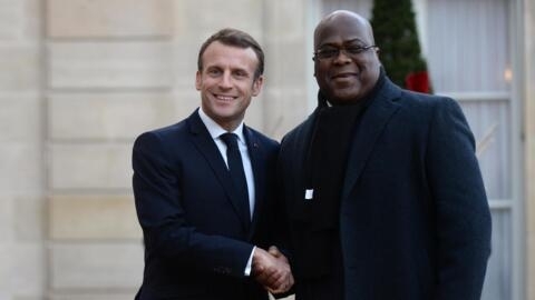 Emmanuel Macron et Félix Tshisekedi à l'Elysée, le 12 novembre 2019.