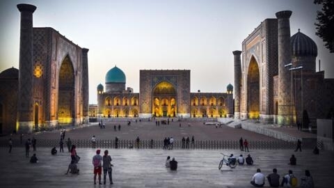 Площадь Регистан в Самарканде. Сентябрь 2022 г. Узбекистан.