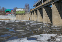 Паводок 2017 Река Тобол в Кургане., плотина, ледоход, паводок, река тобол