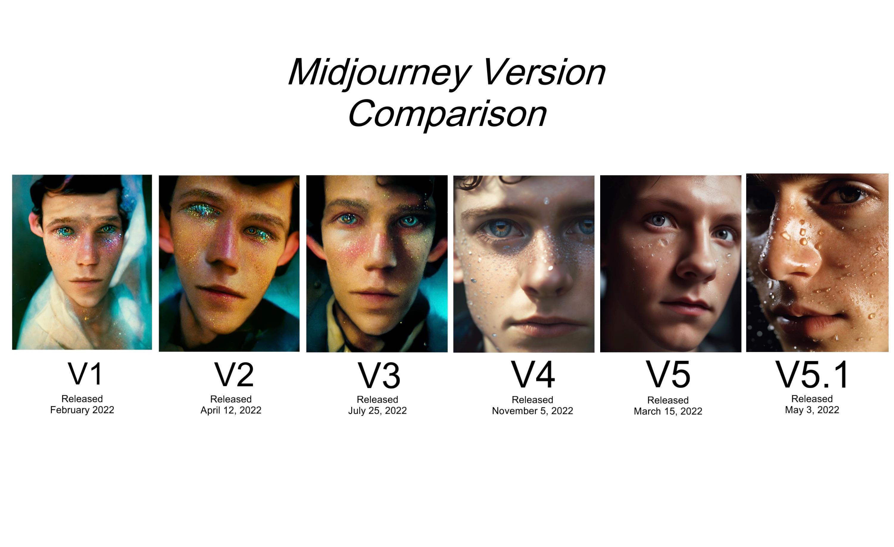 Эволюция Midjourney: от версии 1 до версии 5.2