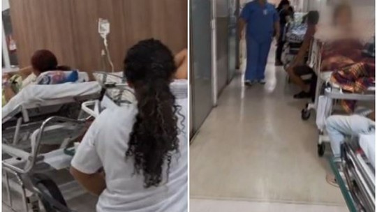 Com superlotação de leitos, pacientes são atendidos nos corredores da Santa Casa  - Foto: (Arquivo pessoal)