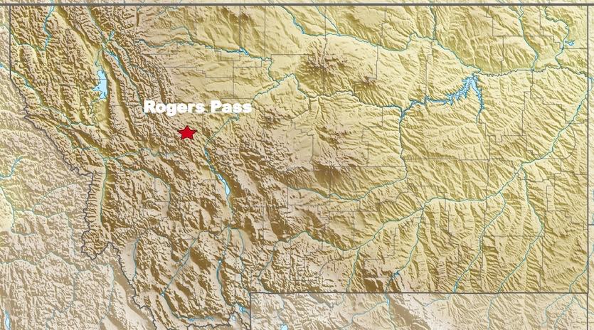 Location of Rogers Pass in western Montana (5610’ elevation).