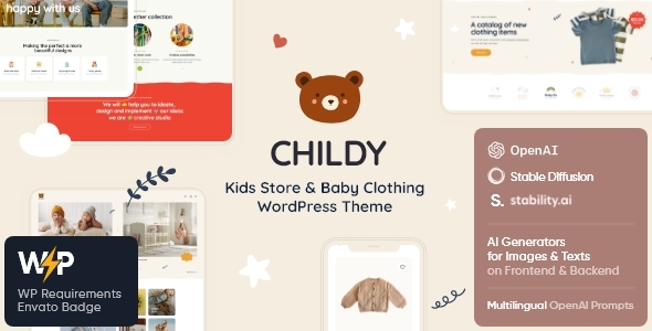 Free download Childy — Kids Store & Baby Clothing WordPress Theme