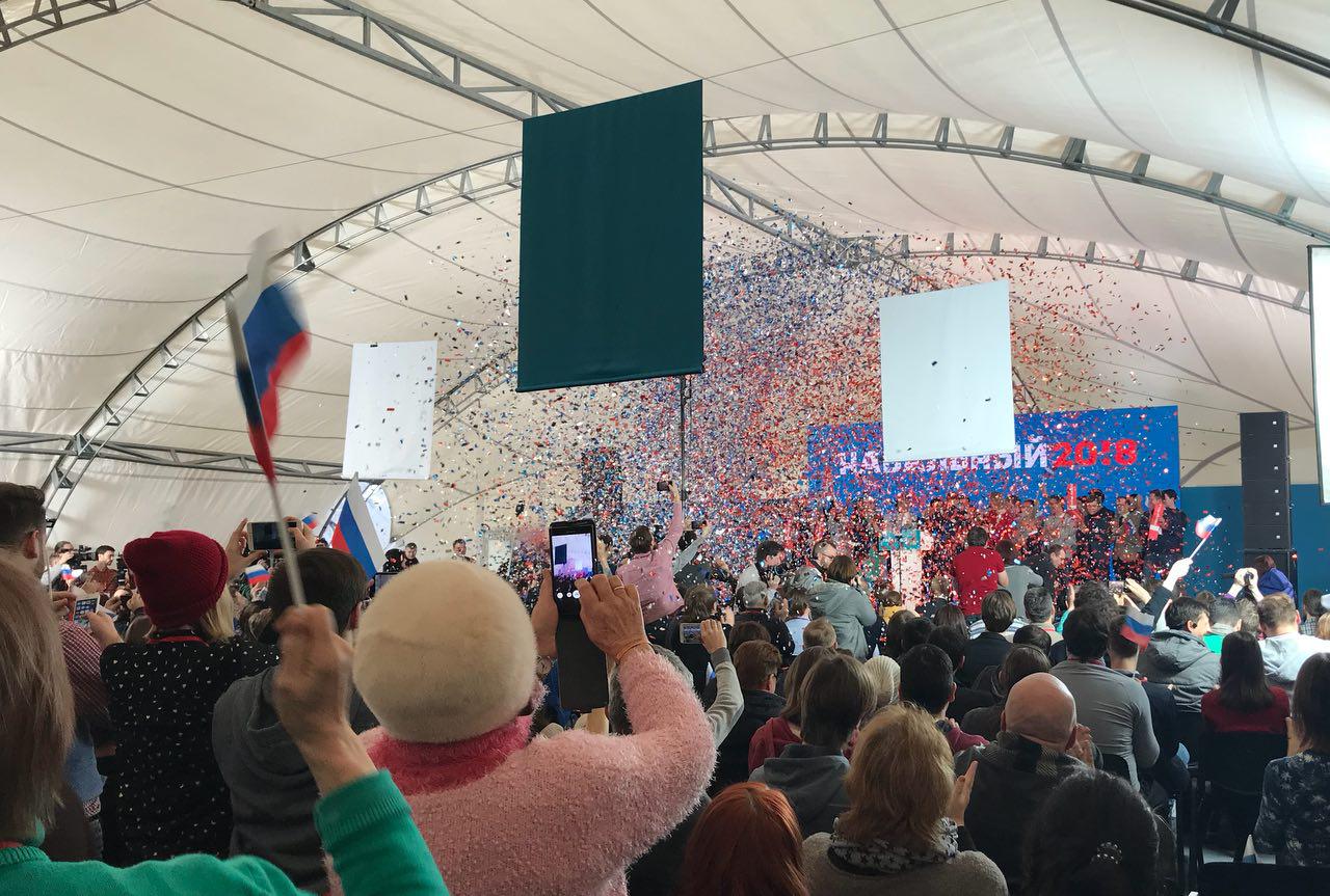 Завершение собрания избирателей Навального в Москве