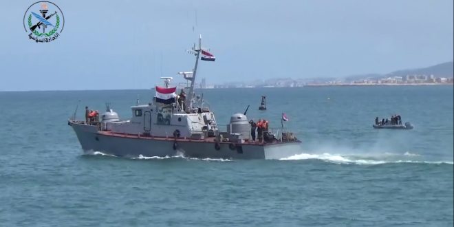 A joint Syrian-Russian drills at naval base in Tartous