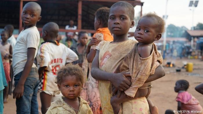 Refugee children from DRC in Angola