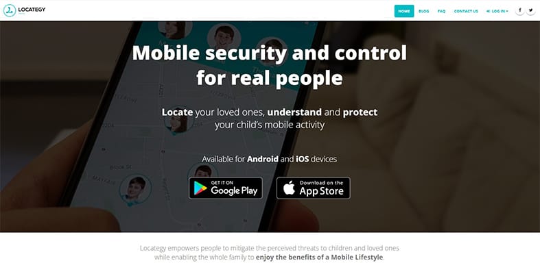 An image featuring Locategy parental control app