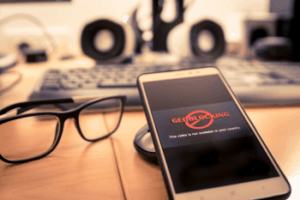 Geoblocking on mobile screen