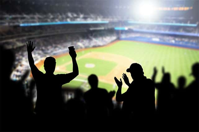 An image featuring people cheering on a stadium representing the major world sporting events 2021