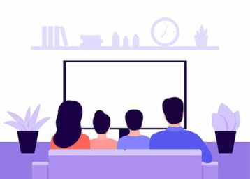 An image featuring watching TV concept