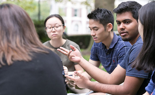 Group of students talking