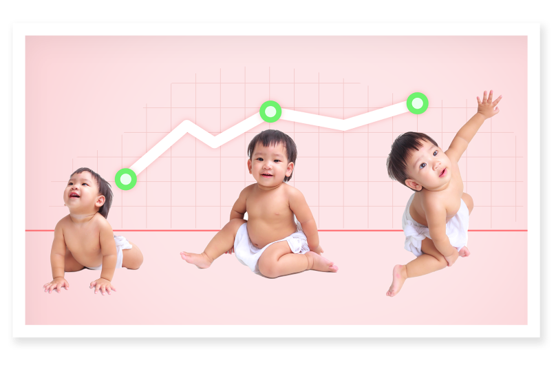 Baby Care trackers tools to keep track of your newborn growth. 👶