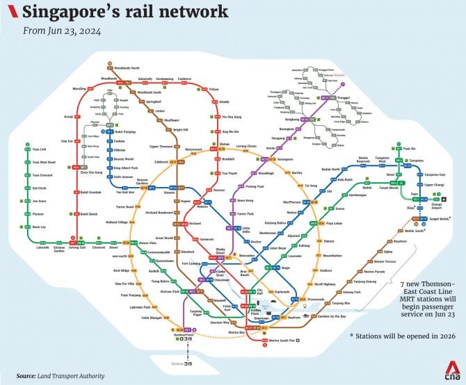 Expanding Singapores Transportation Network: 7 New MRT Stations