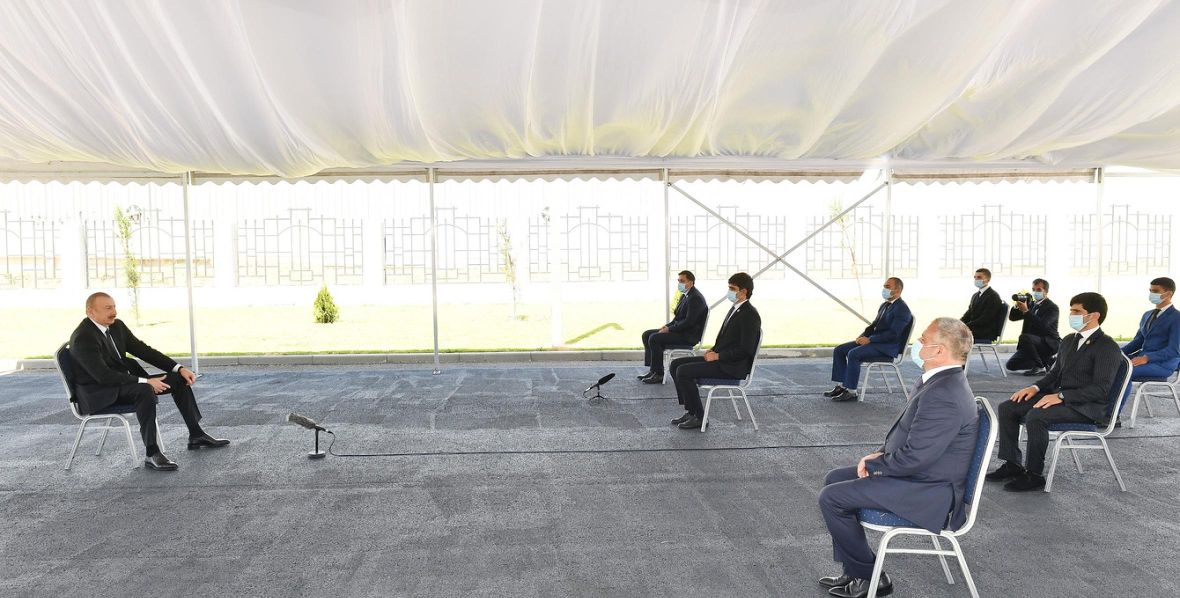 Речь Ильхама Алиева на открытии Тертерского олимпийского спортивного комплекса