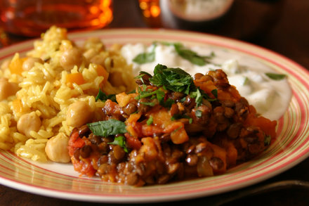 Image for Spiced Brown Lentils With Yogurt