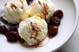 Image for Roasted Grapes With Caramelized Wine and Yogurt Ice Cream