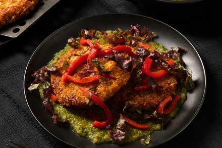 Bryant Terry’s Millet Cakes With Smoky-Spicy Green Sauce