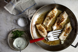 Image for Quick-Braised Cod With Herbed Yogurt