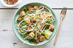 Image for Spicy Rice Noodles With Crispy Tofu and Spinach