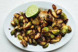 Image for Air-Fryer Brussels Sprouts With Garlic, Balsamic and Soy