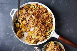 Image for Summer Squash Gratin With Pickled Rye Bread Crumbs