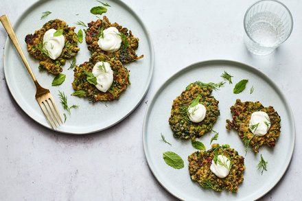 Spinach and Pea Fritters