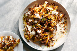Image for Oven Fries With Tahini Yogurt and Smoky-Sweet Nuts
