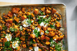 Image for Roasted Honey Nut Squash and Chickpeas With Hot Honey
