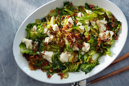 Image for Silken Tofu With Crunchy Lettuce and Fried Shallots