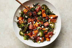 Image for Roasted Sweet Potatoes and Spinach With Feta