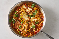 Image for Fried Cheese and Chickpeas in Spicy Tomato Gravy