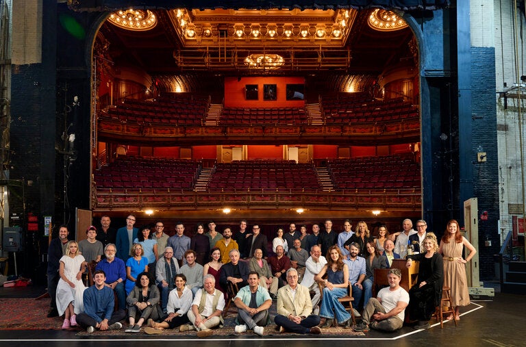 This past summer, T invited dozens of Jewish actors, playwrights, songwriters and directors to join their collaborators and colleagues for a group portrait in New York, onstage at Broadway’s Lyceum Theater. When nearly 50 of them arrived on Sept. 11, 2023, it was all but impossible to get them to take their places as they sang songs, told jokes and shared stories of lives spent — together, joyously — in the theater.