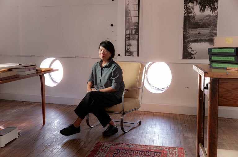 The artist An-My Lê in her Downtown Brooklyn studio.