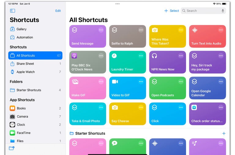 Apple's Shortcuts app for iPhone, iPad and Mac offers a collection of timesaving automation scripts for specific actions that you can run by voice, tap or tapping.