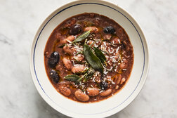 Image for Parmesan Braised Beans With Olives